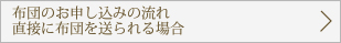 布団のお申し込みの流れ直接に布団を送られる場合