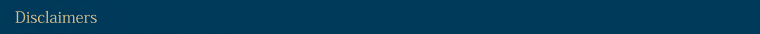 Disclaimers